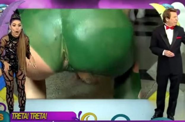Flagra na TV – Modelo mostra o C# ao vivo na Rede TV – Carnaval 2017